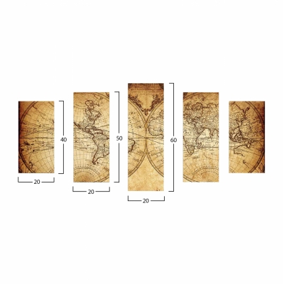 ΠΕΝΤΑΠΤΥΧΟΣ ΠΙΝΑΚΑΣ MDF VINTAGE WORLD MAP HM7206.06 100X60x0,3 εκ. ΠΕΝΤΑΠΤΥΧΟΣ ΠΙΝΑΚΑΣ MDF VINTAGE WORLD MAP HM7206.06 100X60x0,3 εκ.