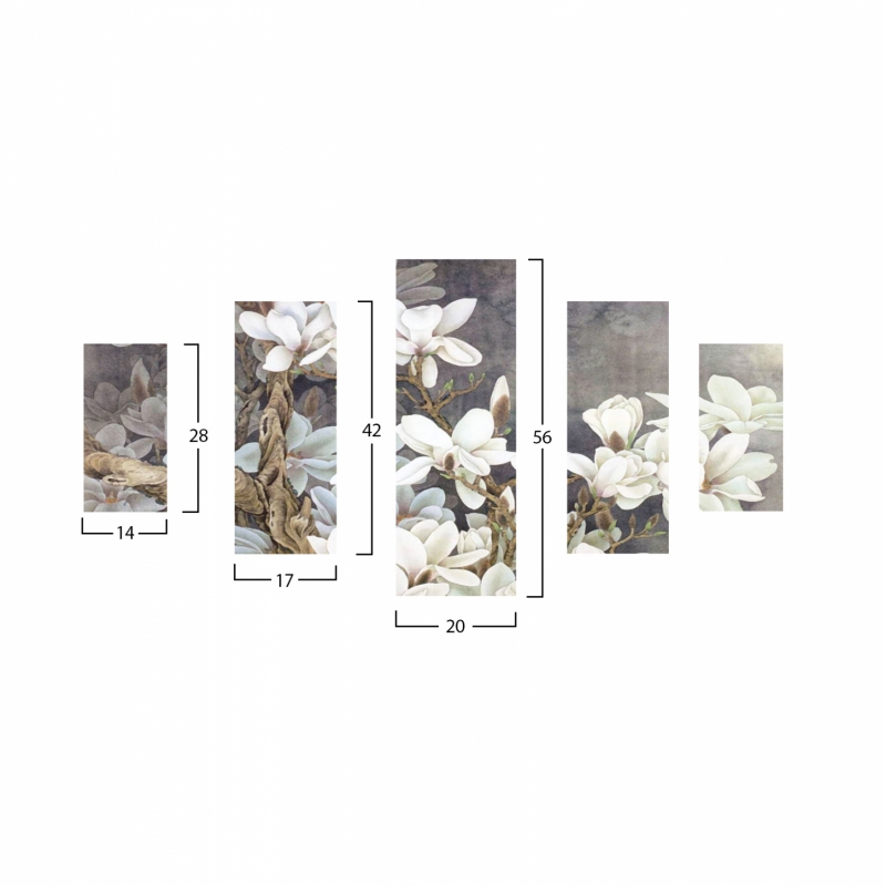 ΠΕΝΤΑΠΤΥΧΟΣ ΠΙΝΑΚΑΣ MDF MAGNOLIA KOBUS HM7207.01 82X56x0,3 εκ. ΠΕΝΤΑΠΤΥΧΟΣ ΠΙΝΑΚΑΣ MDF MAGNOLIA KOBUS HM7207.01 82X56x0,3 εκ.