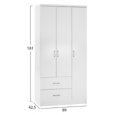 ΝΤΟΥΛΑΠΑ 3ΦΥΛΛΗ ME 2 ΣΥΡΤΑΡΙΑ CAESAR HM340.05 ΛΕΥΚΗ 89x42,5x181 εκ. ΝΤΟΥΛΑΠΑ 3ΦΥΛΛΗ ME 2 ΣΥΡΤΑΡΙΑ CAESAR HM340.05 ΛΕΥΚΗ 89x42,5x181 εκ.