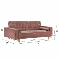ΚΑΝΑΠΕΣ ΚΡΕΒΑΤΙ SALVADOR HM3150.12 ΒΕΛΟΥΔΟ ΣΑΠΙΟ ΜΗΛΟ 223X90X80Y εκ. ΚΑΝΑΠΕΣ ΚΡΕΒΑΤΙ SALVADOR HM3150.12 ΒΕΛΟΥΔΟ ΣΑΠΙΟ ΜΗΛΟ 223X90X80Y εκ.