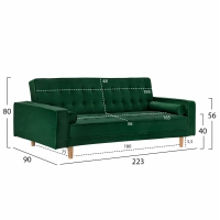 ΚΑΝΑΠΕΣ ΚΡΕΒΑΤΙ SALVADOR HM3150.13 ΒΕΛΟΥΔΟ ΚΥΠΑΡΙΣΣΙ 223X90X80Y εκ. ΚΑΝΑΠΕΣ ΚΡΕΒΑΤΙ SALVADOR HM3150.13 ΒΕΛΟΥΔΟ ΚΥΠΑΡΙΣΣΙ 223X90X80Y εκ.