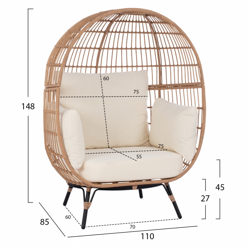 ΠΟΛΥΘΡΟΝΑ ΦΩΛΙΑ ALLEGRA HM5764 ΜΕ WICKER ΣΕ ΜΠΕΖ ΑΠΟΧΡΩΣΗ 110x85x148 εκ. ΠΟΛΥΘΡΟΝΑ ΦΩΛΙΑ ALLEGRA HM5764 ΜΕ WICKER ΣΕ ΜΠΕΖ ΑΠΟΧΡΩΣΗ 110x85x148 εκ.