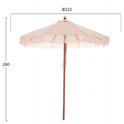 ΟΜΠΡΕΛΑ ΕΠΑΓΓΕΛΜΑΤΙΚΗ WAGNER ΜΑΚΡΑΜΕ ΚΡΟΣΙ ΜΠΕΖ ΜΕ ΞΥΛΙΝΟ ΣΚΕΛΕΤΟ Φ225X2.60Υm HM5777.01 ΟΜΠΡΕΛΑ ΕΠΑΓΓΕΛΜΑΤΙΚΗ WAGNER ΜΑΚΡΑΜΕ ΚΡΟΣΙ ΜΠΕΖ ΜΕ ΞΥΛΙΝΟ ΣΚΕΛΕΤΟ Φ225X2.60Υm HM5777.01