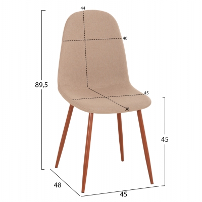 ΚΑΡΕΚΛΑ LEONARDO HM00100.07 ΥΦΑΣΜΑ ΜΠΕΖ ΚΑΙ ΚΑΦΕ ΜΕΤΑΛΛΙΚΑ ΠΟΔΙΑ 45x48x89.5Υεκ. ΚΑΡΕΚΛΑ LEONARDO HM00100.07 ΥΦΑΣΜΑ ΜΠΕΖ ΚΑΙ ΚΑΦΕ ΜΕΤΑΛΛΙΚΑ ΠΟΔΙΑ 45x48x89.5Υεκ.