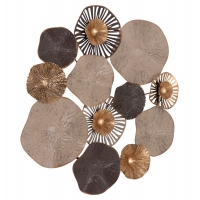 ΜΕΤΑΛΛΙΚΟ ΔΙΑΚΟΣΜΗΤΙΚΟ ΤΟΙΧΟΥ HM7163 ΚΑΦΕ ΕΚΡΟΥ ΧΡΥΣΟ 69x8x69Y εκ.