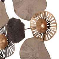 ΜΕΤΑΛΛΙΚΟ ΔΙΑΚΟΣΜΗΤΙΚΟ ΤΟΙΧΟΥ HM7163 ΚΑΦΕ ΕΚΡΟΥ ΧΡΥΣΟ 69x8x69Y εκ.