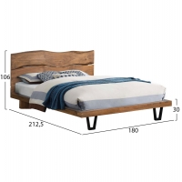ΚΡΕΒΑΤΙ NICOLE HM8218.11 ΑΠΟ ΜΑΣΙΦ ΞΥΛΟ ΑΚΑΚΙΑΣ 212,5x180x106εκ. ΓΙΑ ΣΤΡΩΜΑ 160Χ200 ΚΡΕΒΑΤΙ NICOLE HM8218.11 ΑΠΟ ΜΑΣΙΦ ΞΥΛΟ ΑΚΑΚΙΑΣ 212,5x180x106εκ. ΓΙΑ ΣΤΡΩΜΑ 160Χ200