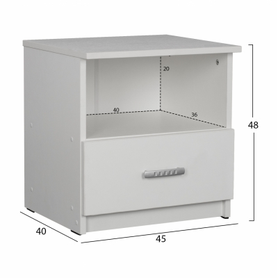 ΚΟΜΟΔΙΝΟ ADLER ΜΕΛΑΜΙΝΗΣ ΛΕΥΚΟ HM2431.03 45x40x48 εκ. ΚΟΜΟΔΙΝΟ ADLER ΜΕΛΑΜΙΝΗΣ ΛΕΥΚΟ HM2431.03 45x40x48 εκ.