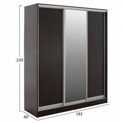 ΝΤΟΥΛΑΠΑ ΣΥΡΟΜΕΝΗ ADLER ΜΕΛΑΜΙΝΗΣ WENGE ΜΕ ΚΑΘΡΕΦΤΗ 3ΦΥΛΛΗ HM2461.02 183x60x220 εκ. ΝΤΟΥΛΑΠΑ ΣΥΡΟΜΕΝΗ ADLER ΜΕΛΑΜΙΝΗΣ WENGE ΜΕ ΚΑΘΡΕΦΤΗ 3ΦΥΛΛΗ HM2461.02 183x60x220 εκ.