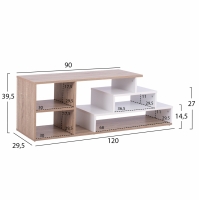 ΕΠΙΠΛΟ TV HUGH HM8764.01 120X29.5X39.5Y εκ. SONAMA ΛΕΥΚΟ ΕΠΙΠΛΟ TV HUGH HM8764.01 120X29.5X39.5Y εκ. SONAMA ΛΕΥΚΟ