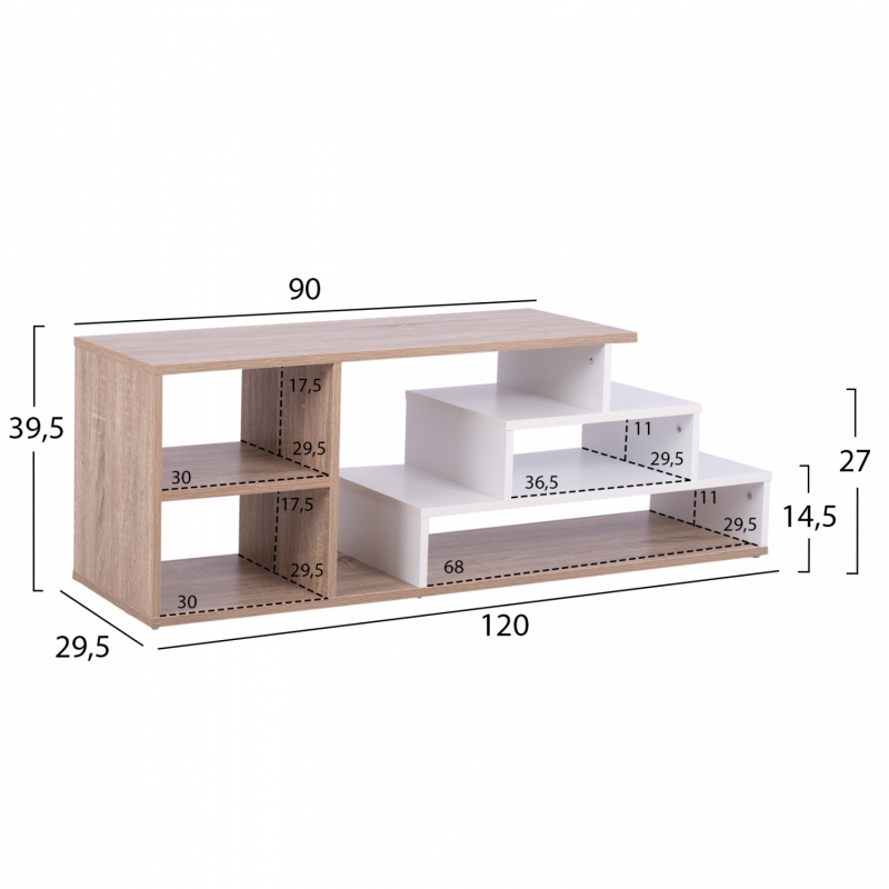 ΕΠΙΠΛΟ TV HUGH HM8764.01 120X29.5X39.5Y εκ. SONAMA ΛΕΥΚΟ ΕΠΙΠΛΟ TV HUGH HM8764.01 120X29.5X39.5Y εκ. SONAMA ΛΕΥΚΟ