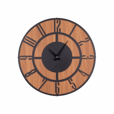 ΡΟΛΟΙ ΤΟΙΧΟΥ ΜΕΤΑΛΛΙΚΟ ΜΕ MDF ΜΑΥΡΟ ΚΑΡΥΔΙ HM7444 Φ50 εκ.