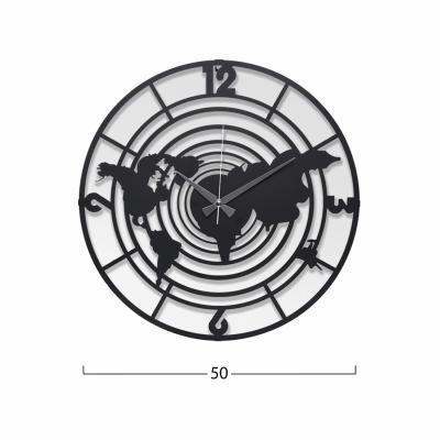 ΡΟΛΟΙ ΤΟΙΧΟΥ ΜΕΤΑΛΛΙΚΟ ΜΑΥΡΟ HM7445 Φ50 εκ. ΡΟΛΟΙ ΤΟΙΧΟΥ ΜΕΤΑΛΛΙΚΟ ΜΑΥΡΟ HM7445 Φ50 εκ.