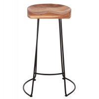 ΣΚΑΜΠΟ BAR ELEANOR HM8363.11 ΜΑΣΙΦ ΞΥΛΟ ΑΚΑΚΙΑΣ-ΜΕΤΑΛΛΟ 50x43x78Υεκ.