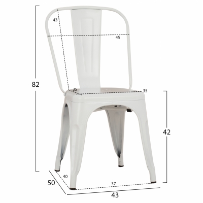 ΚΑΡΕΚΛΑ ΜΕΤΑΛΛΙΚΗ MELITA ΣΕ ΛΕΥΚΟ MAT  43x50x82Υ εκ. HM8641.21 ΚΑΡΕΚΛΑ ΜΕΤΑΛΛΙΚΗ MELITA ΣΕ ΛΕΥΚΟ MAT  43x50x82Υ εκ. HM8641.21