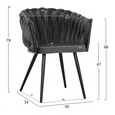 ΠΟΛΥΘΡΟΝΑΚΙ LUANDA ΒΕΛΟΥΔΟ ΓΚΡΙ ΚΑΙ ΜΕΤΑΛΛΙΚΑ ΠΟΔΙΑ HM8741.01 60x54x78 εκ. ΠΟΛΥΘΡΟΝΑΚΙ LUANDA ΒΕΛΟΥΔΟ ΓΚΡΙ ΚΑΙ ΜΕΤΑΛΛΙΚΑ ΠΟΔΙΑ HM8741.01 60x54x78 εκ.