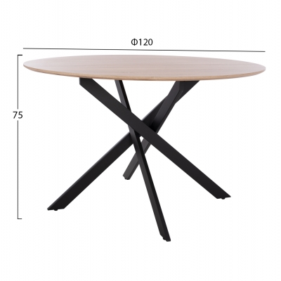 ΤΡΑΠΕΖΙ ROSARIO ΜΕ ΜDF ΕΠΙΦΑΝΕΙΑ SONAMA & ΜΕΤΑΛΛΙΚΑ ΠΟΔΙΑ HM8742.01 Φ120Χ75 εκ. ΤΡΑΠΕΖΙ ROSARIO ΜΕ ΜDF ΕΠΙΦΑΝΕΙΑ SONAMA & ΜΕΤΑΛΛΙΚΑ ΠΟΔΙΑ HM8742.01 Φ120Χ75 εκ.