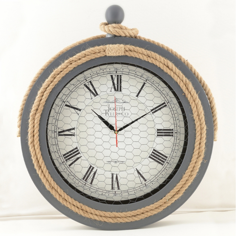 ΡΟΛΟΙ ΤΟΙΧΟΥ ΓΚΡΙ ΜΕΤΑΛΛΙΚΟ ΜΕ ΣΧΟΙΝΙ HM7452.01 Φ50 εκ. ΡΟΛΟΙ ΤΟΙΧΟΥ ΓΚΡΙ ΜΕΤΑΛΛΙΚΟ ΜΕ ΣΧΟΙΝΙ HM7452.01 Φ50 εκ.