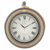 ΡΟΛΟΙ ΤΟΙΧΟΥ ΓΚΡΙ ΜΕΤΑΛΛΙΚΟ ΜΕ ΣΧΟΙΝΙ HM7452.01 Φ50 εκ. ΡΟΛΟΙ ΤΟΙΧΟΥ ΓΚΡΙ ΜΕΤΑΛΛΙΚΟ ΜΕ ΣΧΟΙΝΙ HM7452.01 Φ50 εκ.