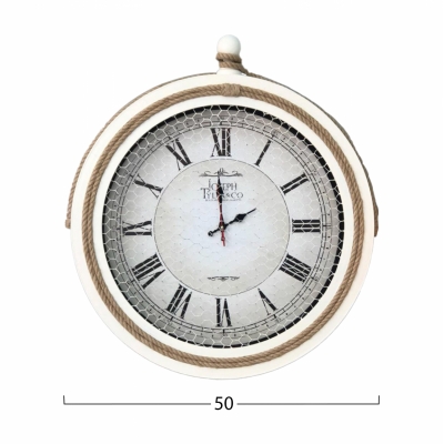 ΡΟΛΟΙ ΤΟΙΧΟΥ ΛΕΥΚΟ ΜΕΤΑΛΛΙΚΟ ΜΕ ΣΧΟΙΝΙ HM7452.02 Φ50 εκ. ΡΟΛΟΙ ΤΟΙΧΟΥ ΛΕΥΚΟ ΜΕΤΑΛΛΙΚΟ ΜΕ ΣΧΟΙΝΙ HM7452.02 Φ50 εκ.