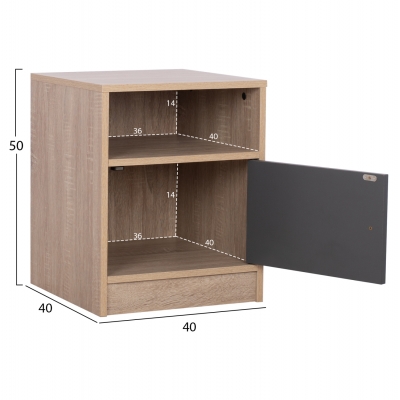 ΚΟΜΟΔΙΝΟ ΜΕΛΑΜΙΝΗΣ MALORY SONAMA-ΓΚΡΙ 40x40x50Yεκ.HM2205.04 ΚΟΜΟΔΙΝΟ ΜΕΛΑΜΙΝΗΣ MALORY SONAMA-ΓΚΡΙ 40x40x50Yεκ.HM2205.04