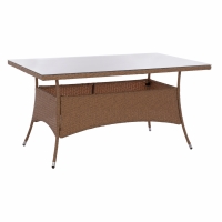 ΤΡΑΠΕΖΙ ΜΕΤΑΛΛΙΚΟ MINSK RATTAN ΜΠΕΖ ΚΑΦΕ HM5507.02 150x90x75 εκ. ΤΡΑΠΕΖΙ ΜΕΤΑΛΛΙΚΟ MINSK RATTAN ΜΠΕΖ ΚΑΦΕ HM5507.02 150x90x75 εκ.