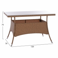 ΤΡΑΠΕΖΙ ΜΕΤΑΛΛΙΚΟ MILITARY RATTAN ΜΠΕΖ ΚΑΦΕ HM5141.32 120x70x75Υ εκ. ΤΡΑΠΕΖΙ ΜΕΤΑΛΛΙΚΟ MILITARY RATTAN ΜΠΕΖ ΚΑΦΕ HM5141.32 120x70x75Υ εκ.