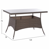 ΣΕΤ ΤΡΑΠΕΖΑΡΙΑΣ 5ΤΜΧ ΤΡΑΠ. 120X70 & ΠΟΛΥΘΡΟΝΕΣ WICKER RATTAN ΓΚΡΙ HM11711.31 ΣΕΤ ΤΡΑΠΕΖΑΡΙΑΣ 5ΤΜΧ ΤΡΑΠ. 120X70 & ΠΟΛΥΘΡΟΝΕΣ WICKER RATTAN ΓΚΡΙ HM11711.31