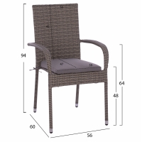 ΣΕΤ ΤΡΑΠΕΖΑΡΙΑΣ 5ΤΜΧ ΤΡΑΠ. 120X70 & ΠΟΛΥΘΡΟΝΕΣ WICKER RATTAN ΓΚΡΙ HM11711.31 ΣΕΤ ΤΡΑΠΕΖΑΡΙΑΣ 5ΤΜΧ ΤΡΑΠ. 120X70 & ΠΟΛΥΘΡΟΝΕΣ WICKER RATTAN ΓΚΡΙ HM11711.31