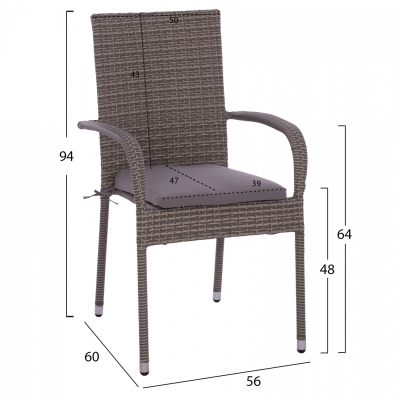ΣΕΤ ΤΡΑΠΕΖΑΡΙΑΣ 5ΤΜΧ ΤΡΑΠ. 120X70 & ΠΟΛΥΘΡΟΝΕΣ WICKER RATTAN ΓΚΡΙ HM11711.31 ΣΕΤ ΤΡΑΠΕΖΑΡΙΑΣ 5ΤΜΧ ΤΡΑΠ. 120X70 & ΠΟΛΥΘΡΟΝΕΣ WICKER RATTAN ΓΚΡΙ HM11711.31