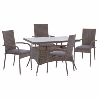 ΣΕΤ ΤΡΑΠΕΖΑΡΙΑΣ 5ΤΜΧ ΤΡΑΠ. 120X70 & ΠΟΛΥΘΡΟΝΕΣ WICKER RATTAN ΓΚΡΙ HM11711.31 ΣΕΤ ΤΡΑΠΕΖΑΡΙΑΣ 5ΤΜΧ ΤΡΑΠ. 120X70 & ΠΟΛΥΘΡΟΝΕΣ WICKER RATTAN ΓΚΡΙ HM11711.31