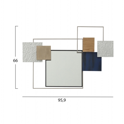 ΔΙΑΚΟΣΜΗΤΙΚΟ ΤΟΙΧΟΥ ΜΕΤΑΛΛΙΚΟ ΜΕ ΚΑΘΡΕΠΤΗ HM7560 95.9x5.7x66 εκ. ΔΙΑΚΟΣΜΗΤΙΚΟ ΤΟΙΧΟΥ ΜΕΤΑΛΛΙΚΟ ΜΕ ΚΑΘΡΕΠΤΗ HM7560 95.9x5.7x66 εκ.