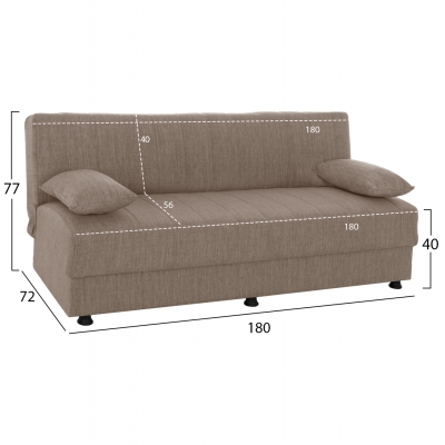 ΚΑΝΑΠΕΣ ΚΡΕΒΑΤΙ ANDRI ΤΡΙΘΕΣΙΟΣ ΜΠΕΖ HM3239.04 180x83x74Υ εκ. ΚΑΝΑΠΕΣ ΚΡΕΒΑΤΙ ANDRI ΤΡΙΘΕΣΙΟΣ ΜΠΕΖ HM3239.04 180x83x74Υ εκ.