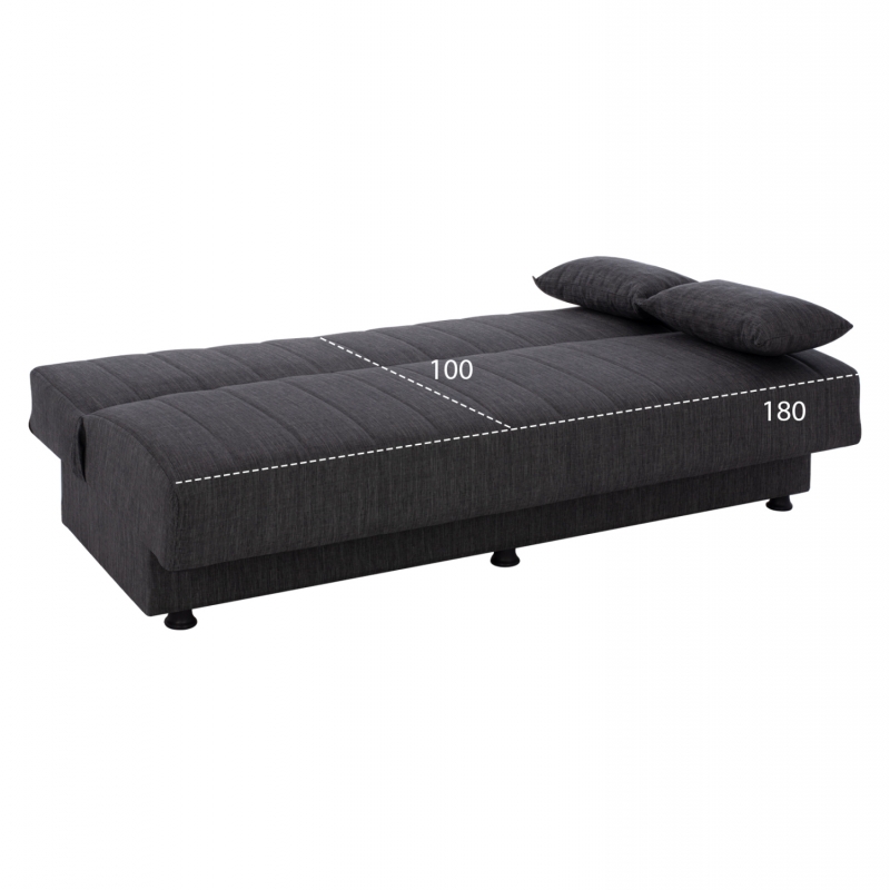 ΚΑΝΑΠΕΣ ΚΡΕΒΑΤΙ ΤΡΙΘΕΣΙΟΣ ΓΚΡΙ HM3239.03 180x72x77 εκ. ΚΑΝΑΠΕΣ ΚΡΕΒΑΤΙ ΤΡΙΘΕΣΙΟΣ ΓΚΡΙ HM3239.03 180x72x77 εκ.
