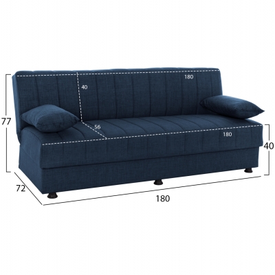 ΚΑΝΑΠΕΣ ΚΡΕΒΑΤΙ ANDRI ΤΡΙΘΕΣΙΟΣ ΜΠΛΕ HM3239.07 180x83x74Y εκ. ΚΑΝΑΠΕΣ ΚΡΕΒΑΤΙ ANDRI ΤΡΙΘΕΣΙΟΣ ΜΠΛΕ HM3239.07 180x83x74Y εκ.