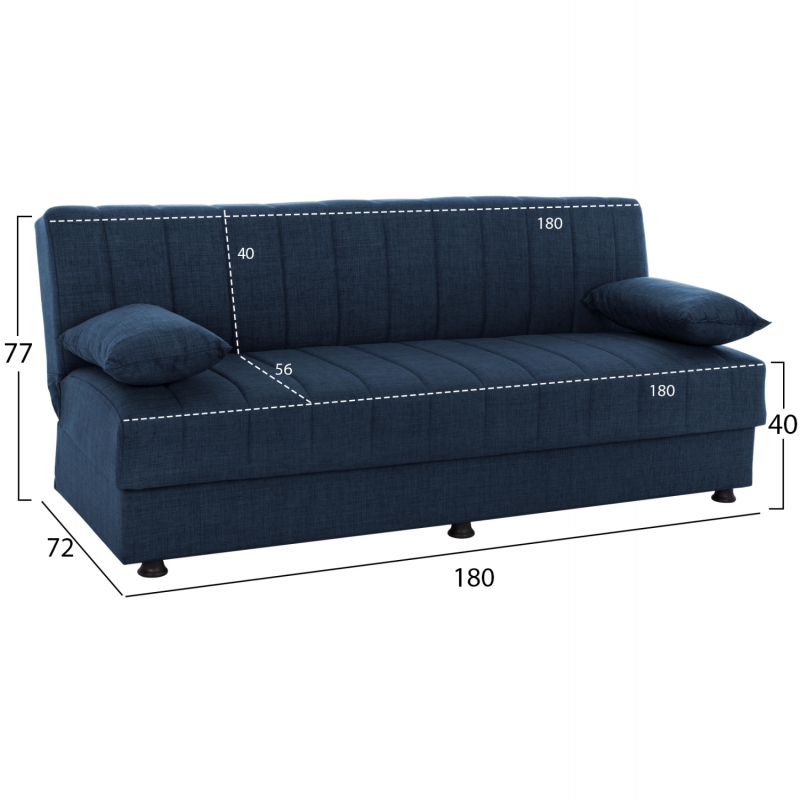 ΚΑΝΑΠΕΣ ΚΡΕΒΑΤΙ ANDRI ΤΡΙΘΕΣΙΟΣ ΜΠΛΕ HM3239.07 180x72x77Y εκ. ΚΑΝΑΠΕΣ ΚΡΕΒΑΤΙ ANDRI ΤΡΙΘΕΣΙΟΣ ΜΠΛΕ HM3239.07 180x72x77Y εκ.