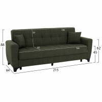 ΚΑΝΑΠΕΣ ΚΡΕΒΑΤΙ HEMA TΡΙΘΕΣΙΟΣ ΨΗΛΗ ΠΛΑΤΗ DARK OLIVE HM3242.05 215x84x88Υεκ. ΚΑΝΑΠΕΣ ΚΡΕΒΑΤΙ HEMA TΡΙΘΕΣΙΟΣ ΨΗΛΗ ΠΛΑΤΗ DARK OLIVE HM3242.05 215x84x88Υεκ.