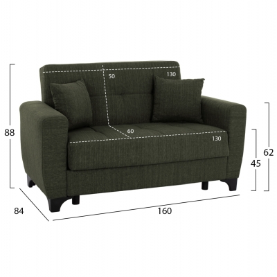 ΚΑΝΑΠΕΣ ΚΡΕΒΑΤΙ HEMA ΔΙΘΕΣΙΟΣ ΨΗΛΗ ΠΛΑΤΗ DARK OLIVE HM3243.05 160x84x88 εκ. ΚΑΝΑΠΕΣ ΚΡΕΒΑΤΙ HEMA ΔΙΘΕΣΙΟΣ ΨΗΛΗ ΠΛΑΤΗ DARK OLIVE HM3243.05 160x84x88 εκ.