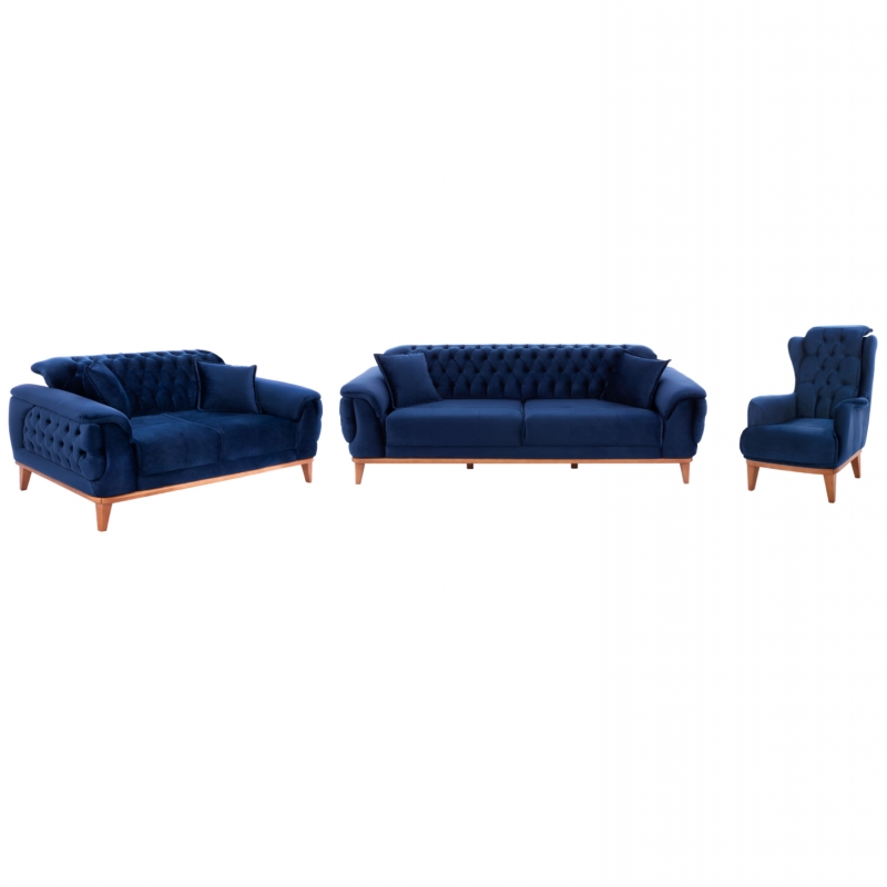 ΣΕΤ ΣΑΛΟΝΙ 3ΤΜΧ BENNINGTON ΜΠΛΕ HM11745.18 ΣΕΤ ΣΑΛΟΝΙ 3ΤΜΧ BENNINGTON ΜΠΛΕ HM11745.18