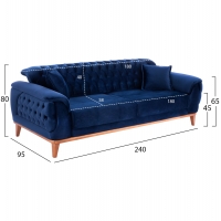 ΣΕΤ ΣΑΛΟΝΙ 3ΤΜΧ BENNINGTON ΜΠΛΕ HM11746.18 ΣΕΤ ΣΑΛΟΝΙ 3ΤΜΧ BENNINGTON ΜΠΛΕ HM11746.18