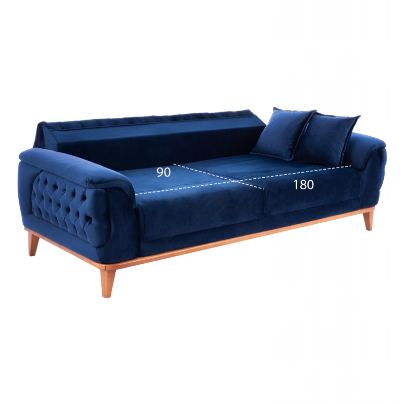 ΣΕΤ ΣΑΛΟΝΙ 3ΤΜΧ BENNINGTON ΜΠΛΕ HM11746.18 ΣΕΤ ΣΑΛΟΝΙ 3ΤΜΧ BENNINGTON ΜΠΛΕ HM11746.18