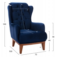 ΣΕΤ ΣΑΛΟΝΙ 3ΤΜΧ BENNINGTON ΜΠΛΕ HM11746.18 ΣΕΤ ΣΑΛΟΝΙ 3ΤΜΧ BENNINGTON ΜΠΛΕ HM11746.18
