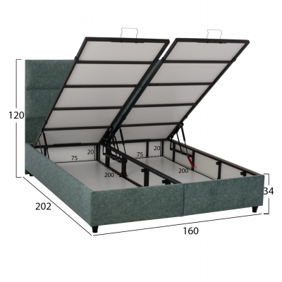 ΚΡΕΒΑΤΙ MILO ΜΕ ΑΠΟΘΗΚΕΥΤΙΚΟ ΠΡΑΣΙΝΟ ΥΦΑΣΜΑ τύπου NUBUCK HM622.07 ΓΙΑ ΣΤΡΩΜΑ 160x200 εκ. ΚΡΕΒΑΤΙ MILO ΜΕ ΑΠΟΘΗΚΕΥΤΙΚΟ ΠΡΑΣΙΝΟ ΥΦΑΣΜΑ τύπου NUBUCK HM622.07 ΓΙΑ ΣΤΡΩΜΑ 160x200 εκ.