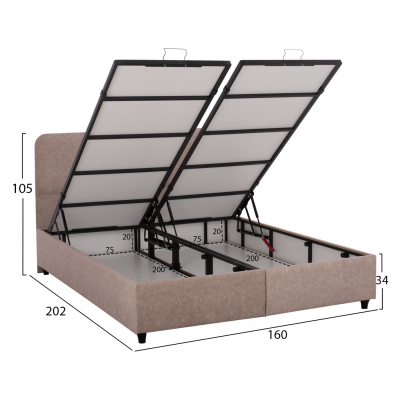 ΚΡΕΒΑΤΙ DOLORES ΜΕ ΑΠΟΘΗΚΕΥΤΙΚΟ ΜΠΕΖ ΥΦΑΣΜΑ HM631.22 ΓΙΑ ΣΤΡΩΜΑ 160x200 εκ. ΚΡΕΒΑΤΙ DOLORES ΜΕ ΑΠΟΘΗΚΕΥΤΙΚΟ ΜΠΕΖ ΥΦΑΣΜΑ HM631.22 ΓΙΑ ΣΤΡΩΜΑ 160x200 εκ.
