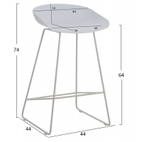 ΣΚΑΜΠΟ ΜΠΑΡ NAILA HM9299.01 ΛΕΥΚΟ ΜΕΣΑΙΟΥ ΥΨΟΥΣ 44x44x74Yεκ. ΣΚΑΜΠΟ ΜΠΑΡ NAILA HM9299.01 ΛΕΥΚΟ ΜΕΣΑΙΟΥ ΥΨΟΥΣ 44x44x74Yεκ.