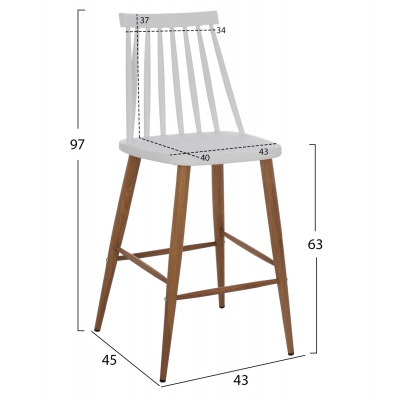 ΣΚΑΜΠΟ ΜΠΑΡ VANESSA HM9300.01 ΛΕΥΚΟ ΜΕΣΑΙΟΥ ΥΨΟΥΣ 43x45x97Υεκ. ΣΚΑΜΠΟ ΜΠΑΡ VANESSA HM9300.01 ΛΕΥΚΟ ΜΕΣΑΙΟΥ ΥΨΟΥΣ 43x45x97Υεκ.