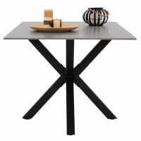 ΤΡΑΠΕΖΙ ΤΡΑΠΕΖΑΡΙΑΣ SYNTEC HM9308.03 SINTERED STONE ΓΚΡΙ ΜΕΤΑΛΛΙΚΑ ΠΟΔΙΑ 160x90x75Υεκ.