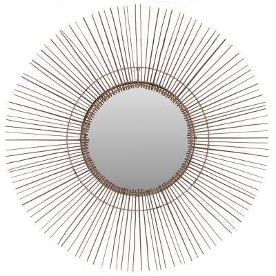 ΚΑΘΡΕΠΤΗΣ ΤΟΙΧΟΥ ΣΤΡΟΓΓΥΛΟΣ ΜΕ STICKS ΚΟΚΟΦΟΙΝΙΚΑ ΣΕ ΦΥΣΙΚΟ 120x4x120Yεκ.HM7732
