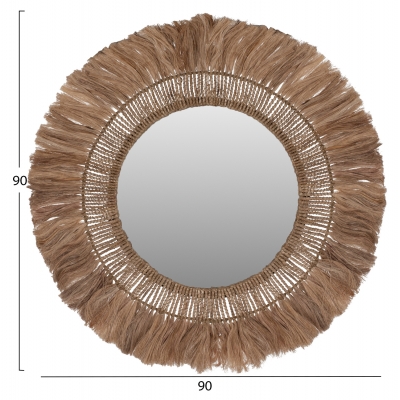 ΚΑΘΡΕΠΤΗΣ ΤΟΙΧΟΥ ΣΤΡΟΓΓΥΛΟΣ ΜΕ ΙΝΕΣ ΑΜΠΑΚΑ ΣΕ ΧΡΩΜΑ ΦΥΣΙΚΟ 90x4x90Υεκ.HM7736 ΚΑΘΡΕΠΤΗΣ ΤΟΙΧΟΥ ΣΤΡΟΓΓΥΛΟΣ ΜΕ ΙΝΕΣ ΑΜΠΑΚΑ ΣΕ ΧΡΩΜΑ ΦΥΣΙΚΟ 90x4x90Υεκ.HM7736