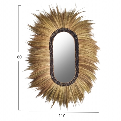 ΚΑΘΡΕΠΤΗΣ ΤΟΙΧΟΥ ΟΒΑΛ ΙΝΕΣ RAYUNG GRASS ΣΕ ΧΡΩΜΑ ΦΥΣΙΚΟ ΜΑΥΡΟ 110x5x160Yεκ.HM7803 ΚΑΘΡΕΠΤΗΣ ΤΟΙΧΟΥ ΟΒΑΛ ΙΝΕΣ RAYUNG GRASS ΣΕ ΧΡΩΜΑ ΦΥΣΙΚΟ ΜΑΥΡΟ 110x5x160Yεκ.HM7803